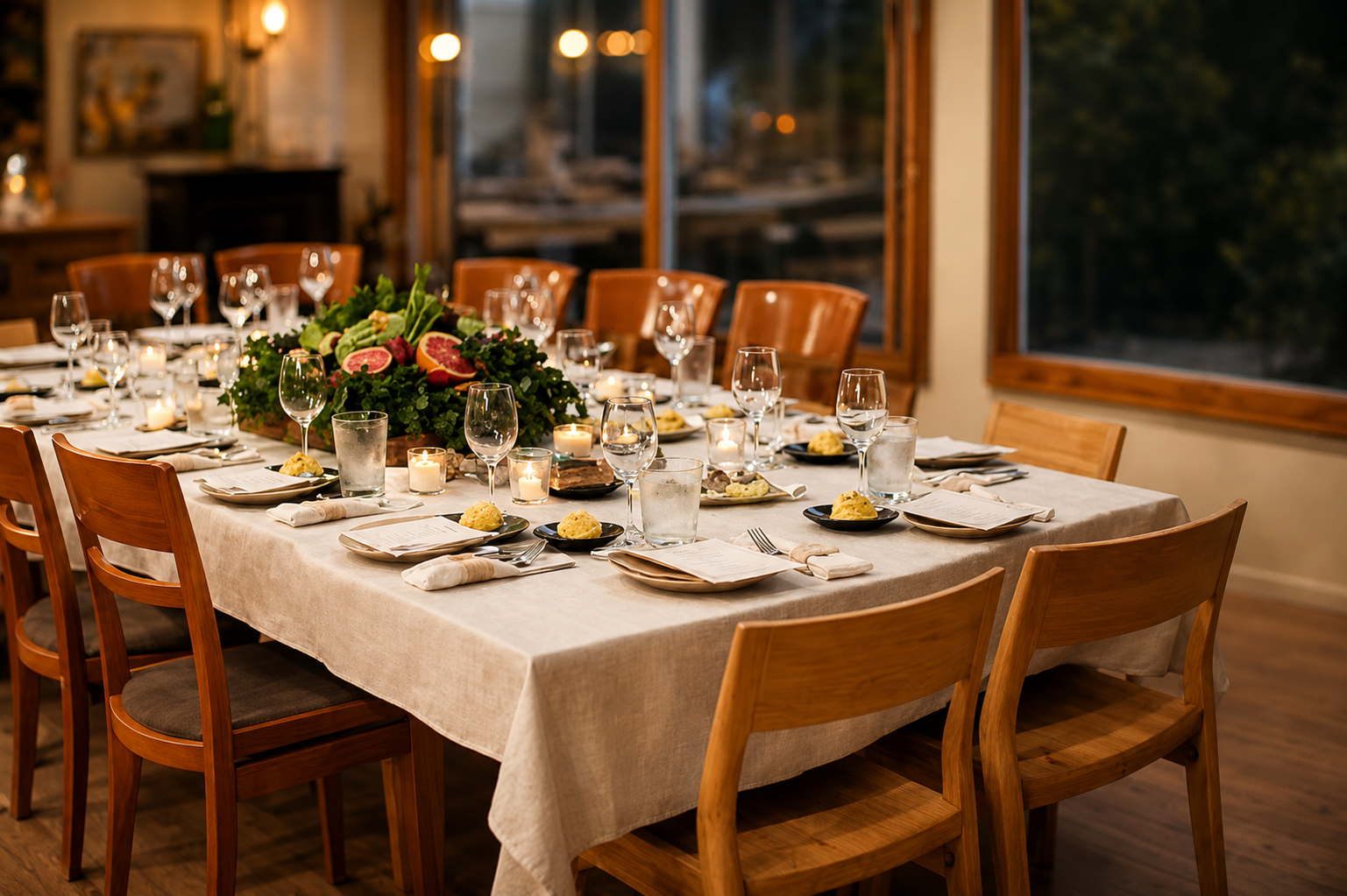 Private table, prepared ahead of service